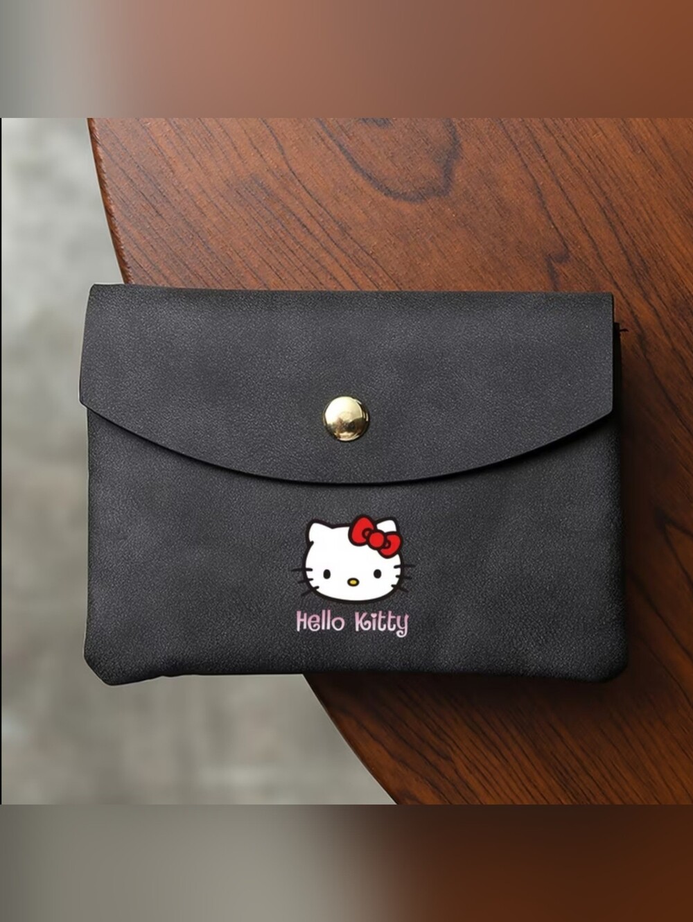 NEW Hello Kitty Black Foldover Clutch with Red Bow🖤❤️